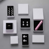 10pcs Jewelry Packaging Boxes 7x7x3cm Paper Case Necklace Bracelet Storage