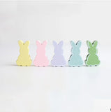 10pcs Easter Rabbit Wooden Beads DIY Home Decoration Jewellery Children's Toys