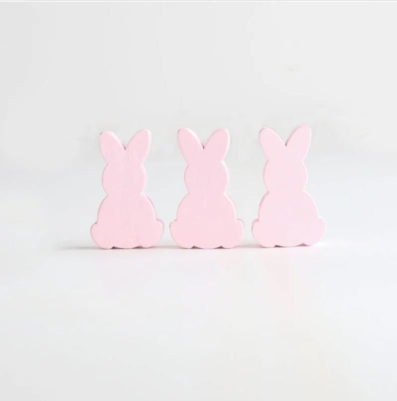 10pcs Easter Rabbit Wooden Beads DIY Home Decoration Jewellery Children's Toys
