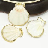 10pcs Conch Shell Shape Metal Plated Female Jewelry Shell Pendants
