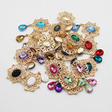 10pcs Rhinestone Acrylic Pendant DIY Clothing Decoration Jewelry Accessories