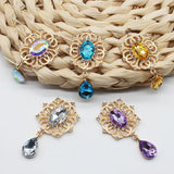 10pcs Rhinestone Acrylic Pendant DIY Clothing Decoration Jewelry Accessories