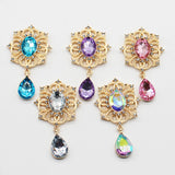 10pcs Rhinestone Acrylic Pendant DIY Clothing Decoration Jewelry Accessories