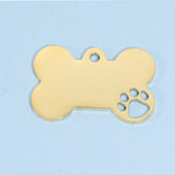 10pcs Dog Bone Hollow Paw Charms Stainless Steel For DIY Necklace