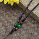 10pcs Agate Wood Beads Lanyard for Jade Pendant Multicolor Chain DIY