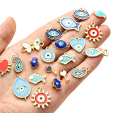 10pcs/lot Eye Fish Charms Pendant for DIY Necklace Earrings Jewelry Making