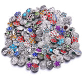 10pcs Mixed Metal Rhinestone Snap Buttons for Snap Jewelry