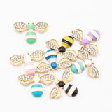 10pcs Mini Bee Rhinestone Box Clothing Jewelry Accessories