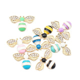 10pcs Mini Bee Rhinestone Box Clothing Jewelry Accessories