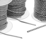 Stainless Steel Necklace Chains Box Square Link Chains for DIY Jewelry Makings