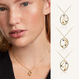 Constellation Pendant Sterling Silver Zircon Necklace Choker Jewelry
