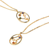 Constellation Pendant Sterling Silver Zircon Necklace Choker Jewelry