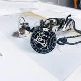 12 Constellations Sagittarius Stainless Steel Round Chain Necklace