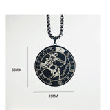 12 Constellations Sagittarius Stainless Steel Round Chain Necklace