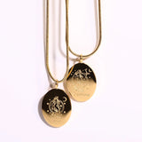 Zodiac Sign Horoscope Necklace 12 Constellations Lucky Pendant