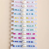 Adjustable Braided Bracelets Set Colorful Beads Chain Charm Jewelry