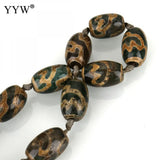 Natural Tibetan Dzi Beads 13.5in Strand Stone Beads for DIY Bracelet Necklace