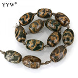 Natural Tibetan Dzi Beads 13.5in Strand Stone Beads for DIY Bracelet Necklace