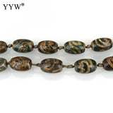 Natural Tibetan Dzi Beads 13.5in Strand Stone Beads for DIY Bracelet Necklace