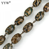 Natural Tibetan Dzi Beads 13.5in Strand Stone Beads for DIY Bracelet Necklace