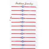 12Pcs/set Eyes Rhinestone Charms Bracelet Set