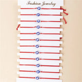 12Pcs/set Eyes Rhinestone Charms Bracelet Set