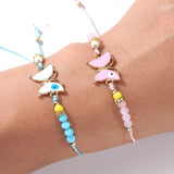 12pcs Woven Rope Chain Bracelet for Women Butterfly Beads Charms Jewelry