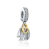 Silver 925 Bracelet Jewelry Pendant Dangle Charm DIY Beads