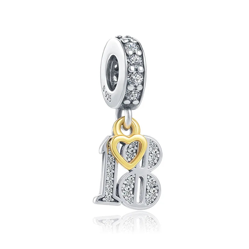 Silver 925 Bracelet Jewelry Pendant Dangle Charm DIY Beads