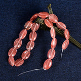 Cherry Quartz Beads Watermelon Crystal Glass Bracelet Necklace DIY 15inch