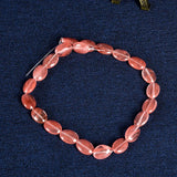 Cherry Quartz Beads Watermelon Crystal Glass Bracelet Necklace DIY 15inch