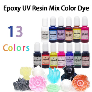 13 Colors Set 10g Epoxy UV Resin Mix Dye Colorant Resin Pigment DIY Crafts