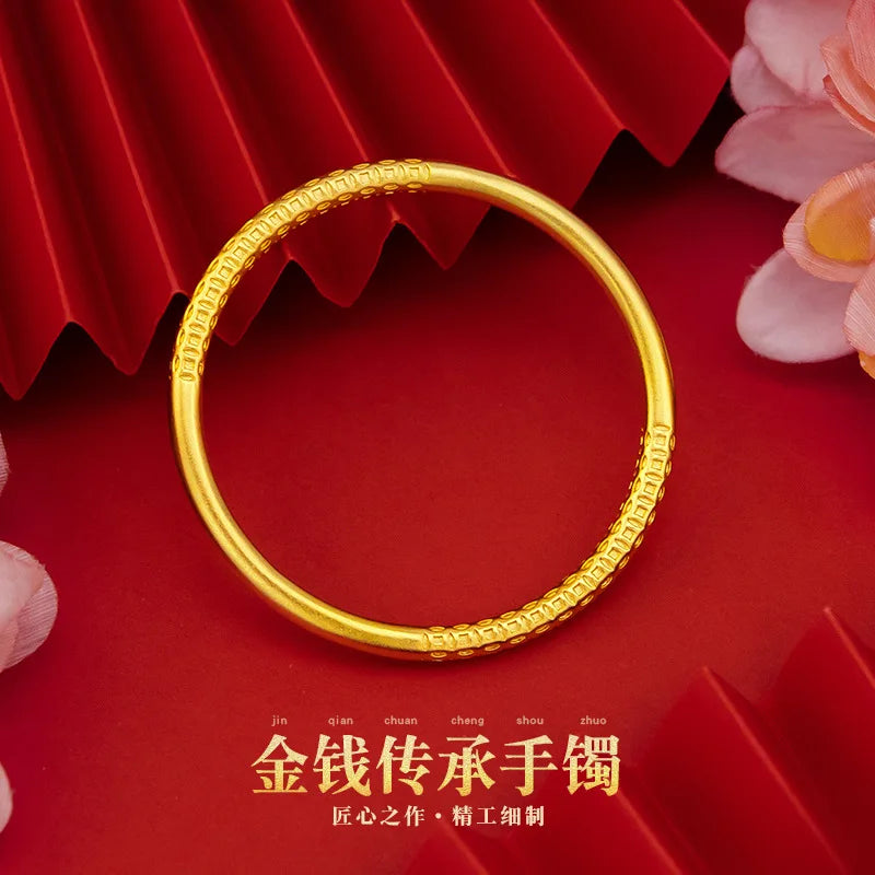 14K Bangles for Women Wedding Real 14K Females