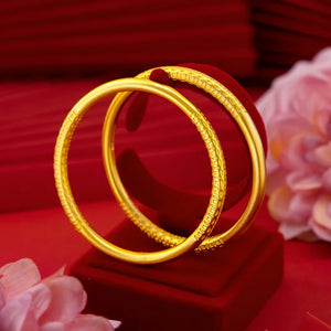 14K Bangles for Women Wedding Real 14K Females
