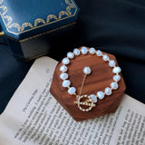 14k Filled Baroque Pearl Bracelet for Women, Wedding Gift