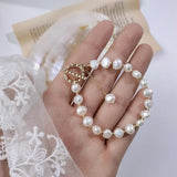 14k Filled Baroque Pearl Bracelet for Women, Wedding Gift
