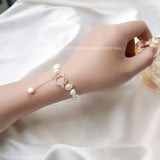 14k Filled Baroque Pearl Bracelet for Women, Wedding Gift