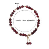 14k Filled Garnet Crystal Beaded Bracelet - Fine Jewelry Gift