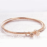 14k Rose Bead Square Pendant Bracelet for Women 585 Jewelry