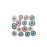 14pcs Colorful Enamel Eye Charms Pendant DIY Jewelry Making Accessories