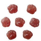 4Pcs 100% AA Red Strawberry Crystal Bear Cat Paw Quartz Beads Charms