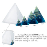 Transparent Large Pyramid Silicone Resin Mould Craft Jewelry Crystal Mold Box