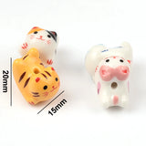 15x20mm Cat Ceramic Beads Ornaments DIY Bracelet Making