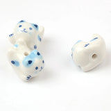 15x20mm Cat Ceramic Beads Ornaments DIY Bracelet Making