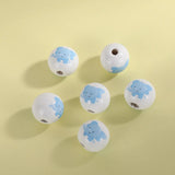 16mm 20Pcs Wild Animal Theme Print Round Beads Crafts DIY Jewelry