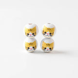 20Pcs 16mm Cat Printed Wooden Beads for DIY Crafts and Jewelry Making