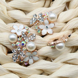 10pcs Butterfly Alloy Rhinestone Pearl Resin Rose Flower DIY Jewelry Accessories