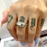 18K Stainless Steel Water Drop Chain Ring Wedding Party Jewelry Gift