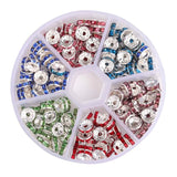 180/400pcs 8mm Rhinestone Crystal Round Spacer Beads Jewelry Making DIY