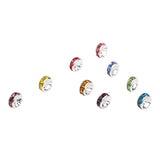 180/400pcs 8mm Rhinestone Crystal Round Spacer Beads Jewelry Making DIY
